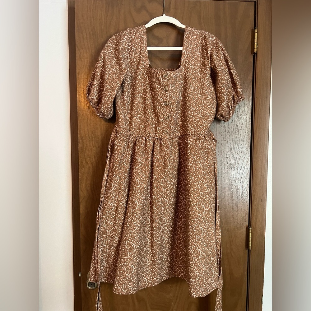 LCW brown floral Maple dress size xl